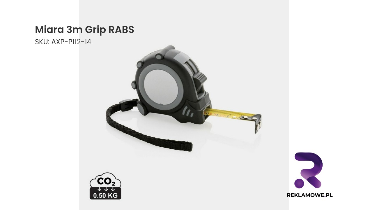 Miara 3 metry Grip RABS w żółto-czarnej obudowie