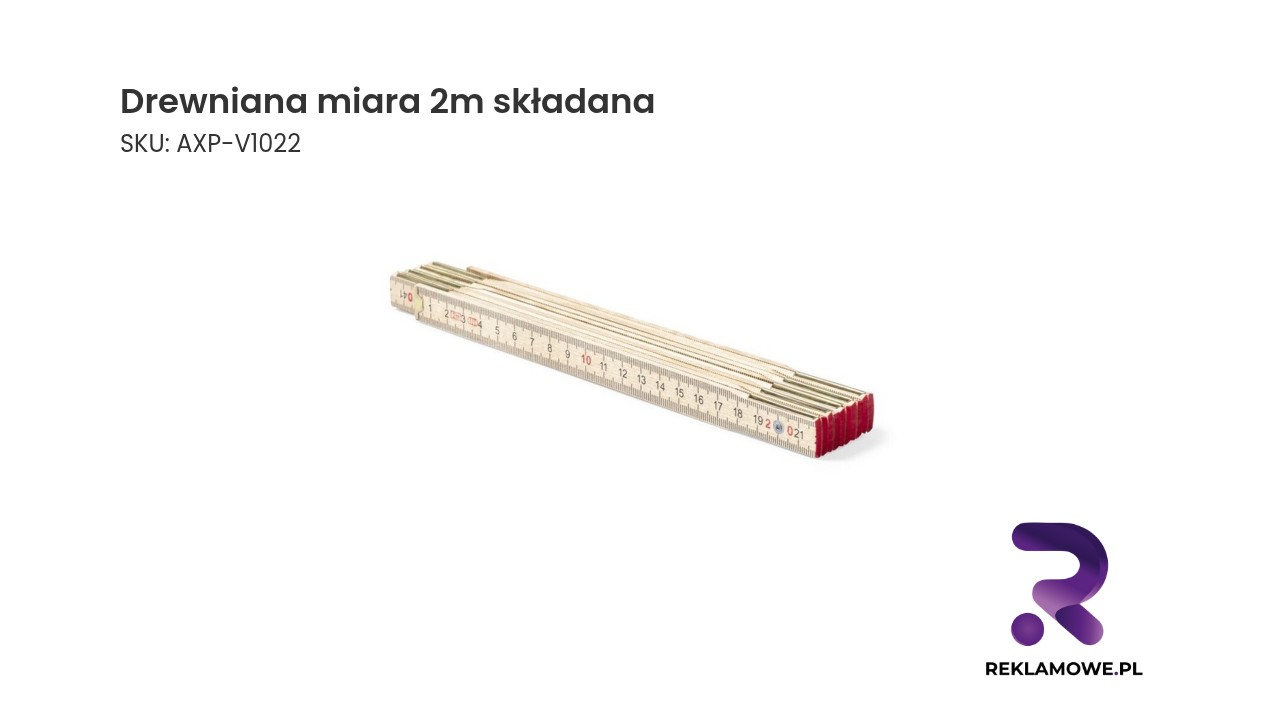 Drewniana miara 2m, składana Drewniana miara 2m składana – praktyczna składana miara drewniana do precyzyjnych pomiarów