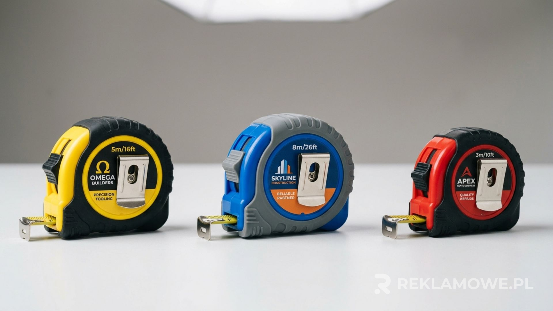 Miarka reklamowa używana w branży remontowej, stolarskiej i instalacyjnej